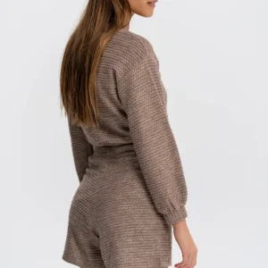 BROWN LOUNGEWEAR SHORTS